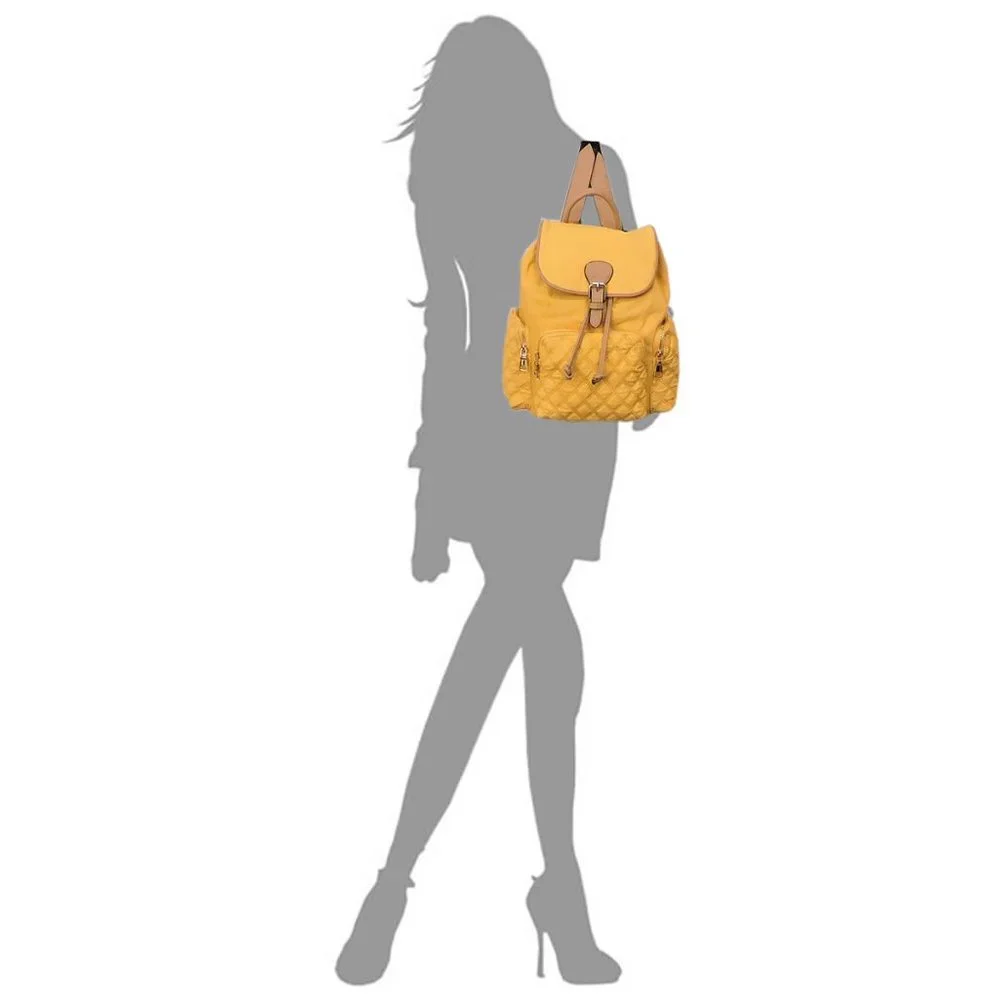Quilted Denim Drawstring Backpack - Picture 5 of 6